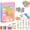 1, variant on Rainbow Squeeze Art Kit, 35-Piece Magic Scratch-Off Paper Craft, Creative Squeegee Painting Set, DIY Party Favors & Birthday Gift for Kids