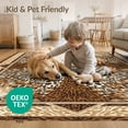 thumbnail image 4 of ODIKA 5'x7' Washable Area Rug Non-Slip, Low Pile, Stain Resistant Spotted Farmhouse Symmetrical Brindle Patchwork Bold Cow Print Refined for Guest Room, Lounge, Apartment, 4 of 7