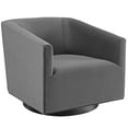 thumbnail image 3 of Modway Twist Swivel Chair Performance Velvet Set of 2 in Gray, 3 of 7