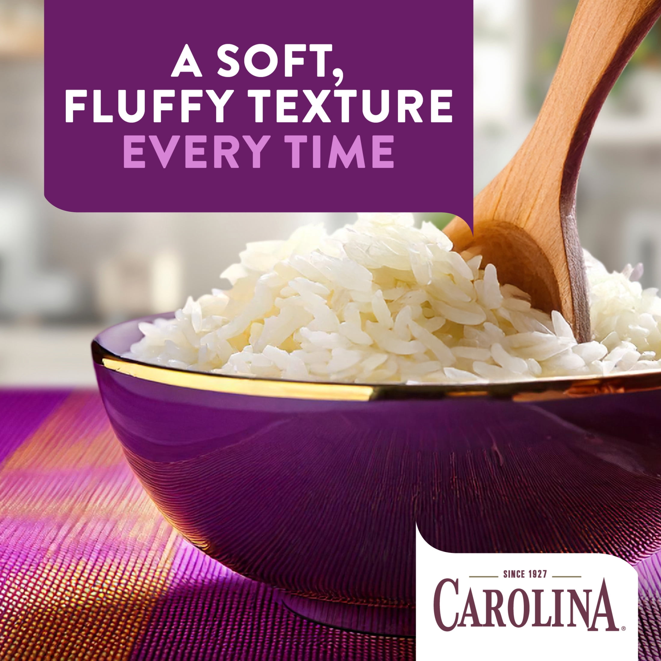 (4 pack) Carolina Jasmine Rice, Thai Fragrant Long Grain Rice, Gluten Free, 20 lb Bag