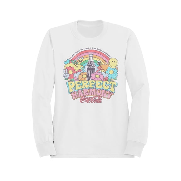 Officially Licensed Coca Cola Perfect Harmony Coke Rainbow Art Women's Sweatshirt