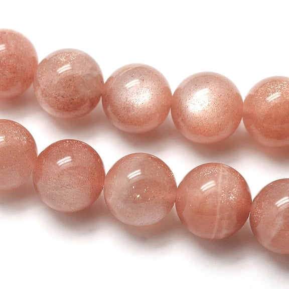 2 Strand Grade AAA Natural Gemstone Sunstone Round Beads Strands 4mm Hole: 1mm about 92pcs/strand 15.5 inch