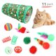 thumbnail image 1 of Juguetes interactivos para gatos pequeños, adecuados para gatos de interior, incluyendo túnel para gatos y set de Santa Claus., 1 of 6