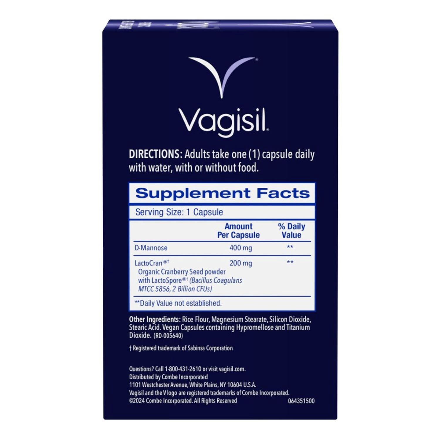 Vagisil Menopause Support Probiotic Oral Supplements, 30 Count