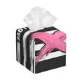 thumbnail image 1 of Balery Ribbon Breast Cancer Awareness Porta Pañuelos de Cuero con Estampado – Funda Moderna Cuadrada para Caja de Pañuelos, Dispensador 5x5x5'', 1 of 7