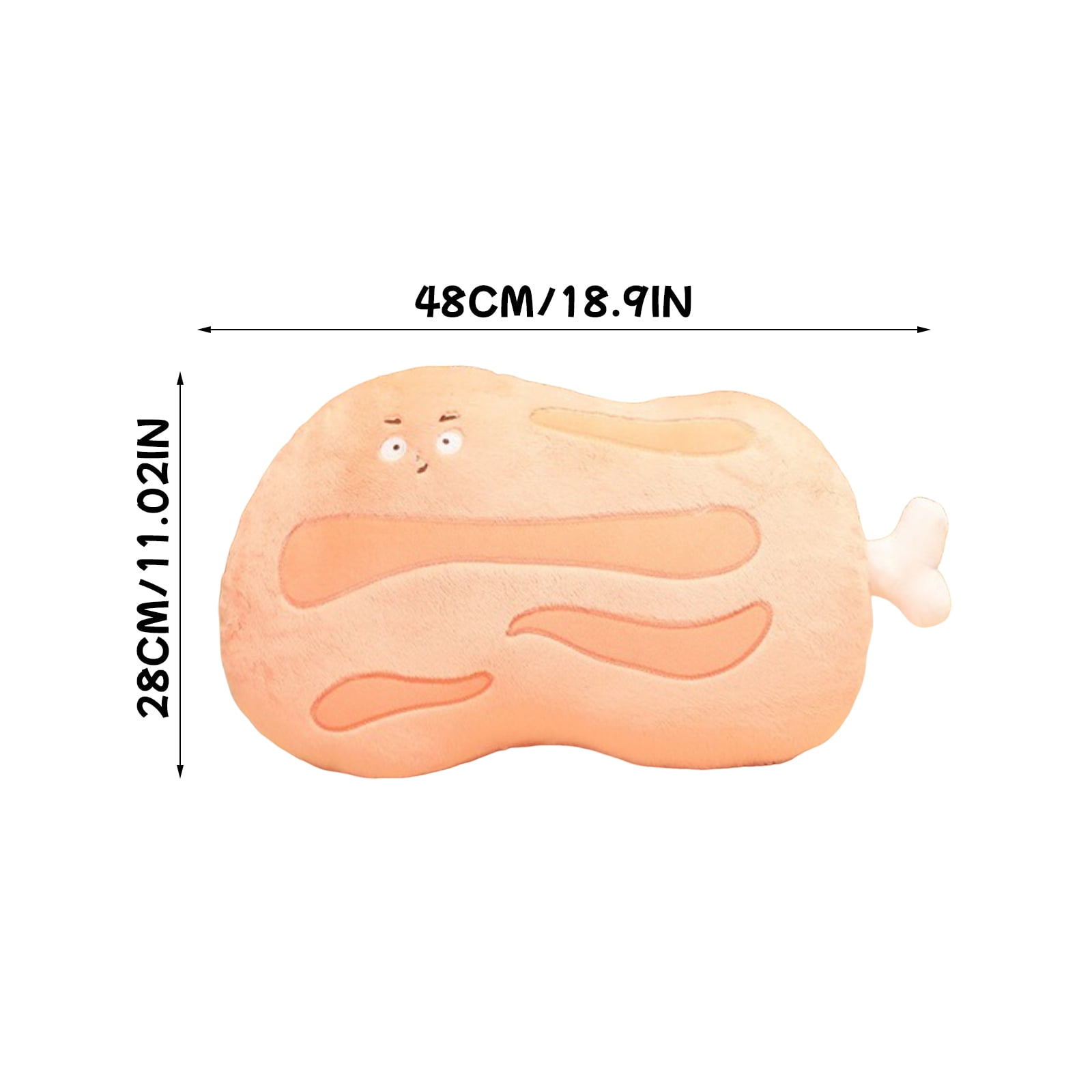 18.9Inch Large Chicken Leg Plushies Stuffed Animals, Kawaii Soft Plush Throw Pillow, Perfect Christmas New Year Birthday Valentines Easter Gifts, Easter Basket Stuffers