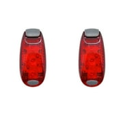 2Pcs Bicycle Tail Light Led Night Running Light Waterproof Outdoor Sports Running Warning Light With Clip Buckle Helmet Light Backpack Light