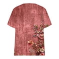 thumbnail image 5 of ALLLIST Notch Neck Tops for Women Short Sleeve Plus Size T-Shirts Floral Trendy Red Shirts for Women, 5 of 5