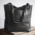 thumbnail image 2 of Nvzi Nuevo bolso de hombro de piel sintética suave para mujer, bolso grande informal, color negro, 2 of 4