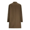 thumbnail image 5 of Moxiu Womens Wool Winter Coats Trench Coat Women Single Breasted Notched Lapel Collar Pea Coats Long Jackets Brown,XL, 5 of 7