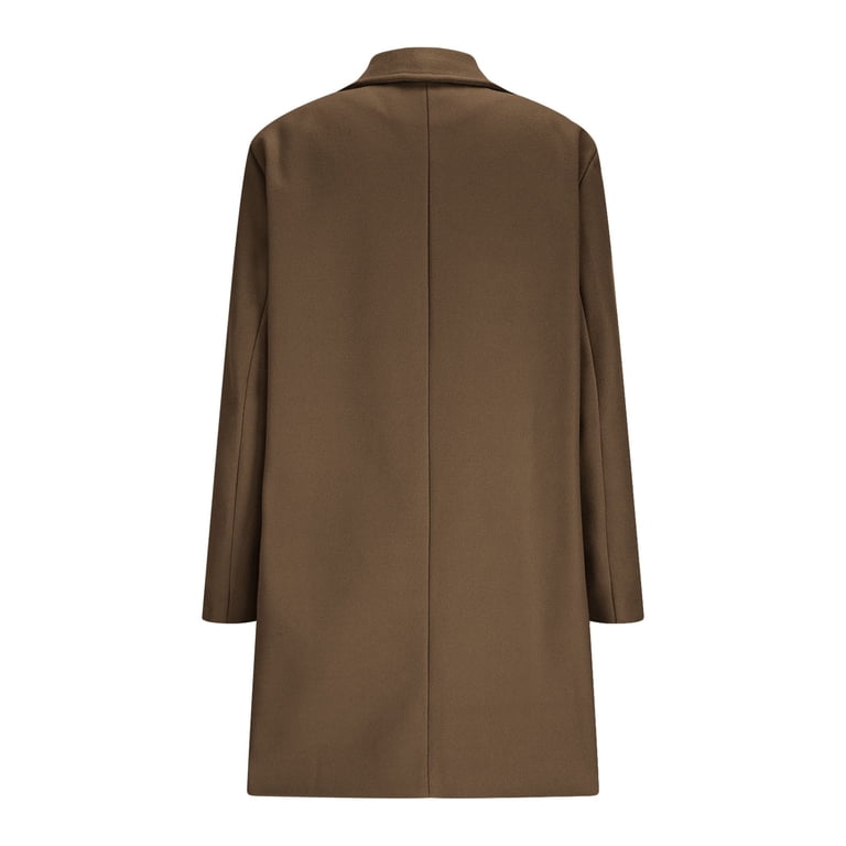aohooy Womens Wool Dress Coat Notched Lapel Collar Solid Winter Midi Peacoat Single Breasted Plus Size Long Sleeve Trench Coats Brown,XL - Walmart.com aohooy Womens Wool Dress Coat Notched Lapel Collar Solid Winter Midi Peacoat Single Breasted Plus Size Long Sleeve Trench Coats Brown,XL - Walmart.com