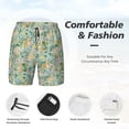 thumbnail image 5 of Haiem Rabbit And Chick Mens Swim Trunks with Compression Liner 2 in 1 Swimming Shorts Stretch Swimwear Quick Dry,Board Shorts-XX-Large, 5 of 9