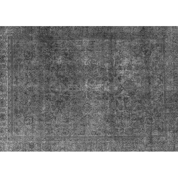 Ahgly Company Indoor Rectangle Oriental Gray Industrial Area Rugs, 2' x 5'