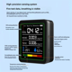 thumbnail image 4 of Monitor de Formaldehído, Detector de Dióxido de Carbono, Detector de TVOC, Temperatura y Humedad, Monitor de Calidad del Aire CO2, Color Negro., 4 of 5