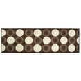 thumbnail image 5 of Custom Size Runner Rug Skid Resistant Contemporary Rug Runner Brown Circles Geometric Cut to Size Roll Runner Rugs By Feet Customize in USA Facility, 5 of 6