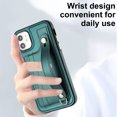 thumbnail image 5 of Nalacover Wallet Case for iPhone 11, Business PU Leather Unique Design Wristband Kickstand Credit Card Holder Slots Shockproof Scratch Resistant Phone Case for iPhone 11,Green, 5 of 6