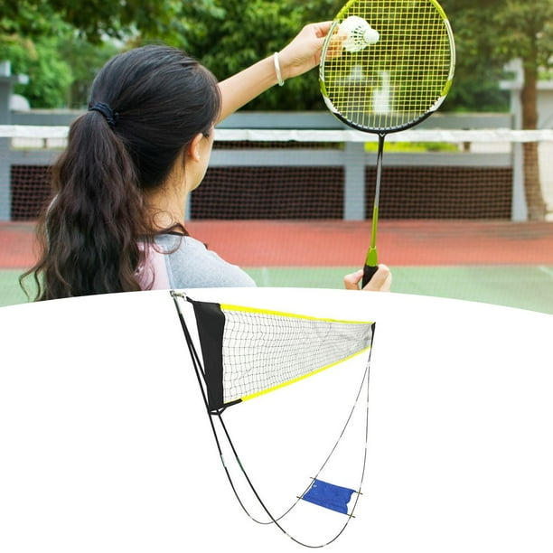 Filet Badminton/Volley Portable - Installation Facile - Intérieur/Extérieur - Sports De Raquette