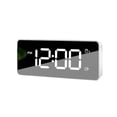 thumbnail image 1 of Reloj despertador digital LED TureClos con función de repetición y cargador USB, espejo electrónico, para sala de estar, oficina, cocina, decoración, color blanco, 1 of 8