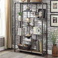 thumbnail image 3 of 24/7 Shop at Home Alvin Industrial 8-Shelf Metal Bookcase in Sand Black, 3 of 4