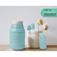thumbnail image 3 of Vintage Mason Jar Kitchenware Set by Comfify – 4 Measuring Cups, 4 Measuring Spoons, Spoon Holder, Aqua Blue Ceramic, 3 of 7