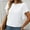 White, variant on SHITINN Women's Textured Round Neck Flutter Sleeve T Shirt for Casual Wear Womens Short Sleeve Tops Women Tops Casual Summer Shirts