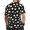 thumbnail image 2 of Wukai Daisies Flowers Print Men's Short-Sleeved Mesh T-Shirt,Quick-Dry Short Sleeve Workout T-Shirt-X-Small, 2 of 8