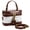 White&Brown, variant on LAVA Small Box Crossbody Purse For Women, Designer PU Leather Mini Top Handle Tote Bag Shoulder Pouch, Satchel Flap Handbag for Ladies