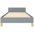 thumbnail image 6 of vidaXL Light Gray Fabric Upholstered Twin XL Bed Frame with Slats No Box Spring Needed, 6 of 10