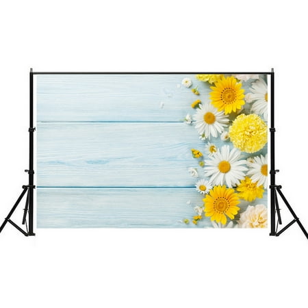 Photography Backdrops 5x7ft 7x5ft Floral Landscape Scenic Planks Printed Studio Photo Video Background Screen Props Vinyl Fabric 4