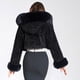 thumbnail image 4 of Chaqueta de invierno con capucha para mujer, cálida y con parches de ry, color liso, 4 of 7