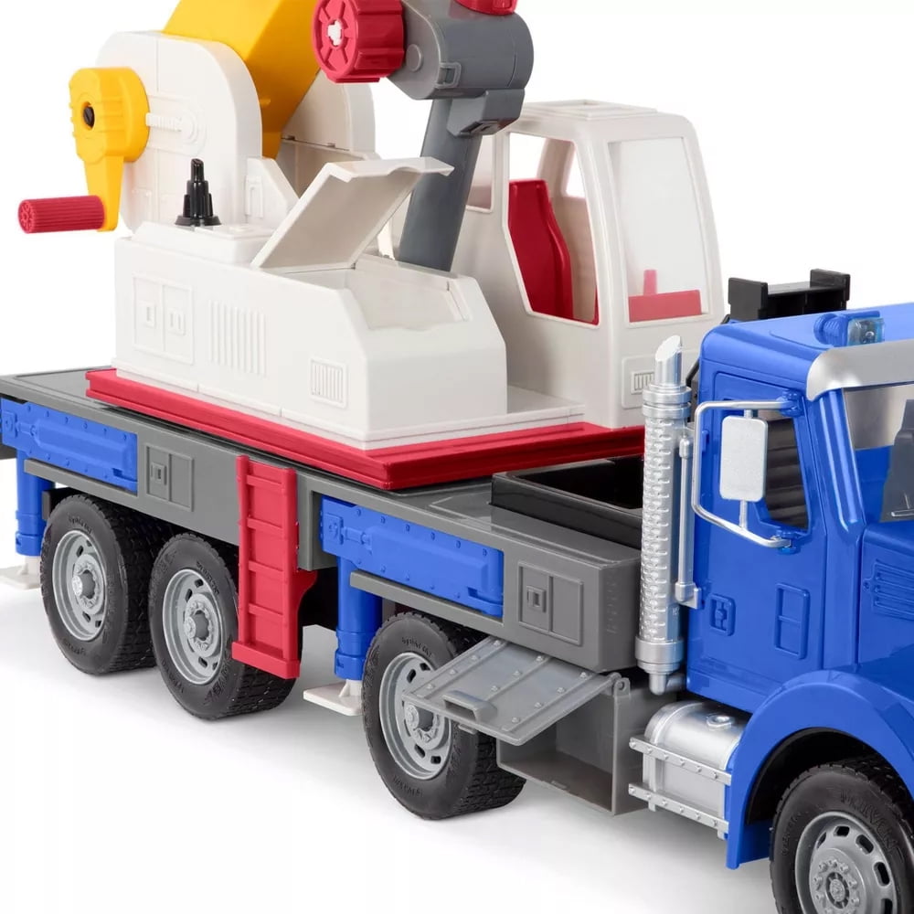 DRIVEN by Battat Jumbo Crane Truck - Large Toy Crane Truck with Movable Parts