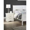 thumbnail image 2 of Newboti Furniture 1pc Nightstand White Louis Philippe Solid wood English Dovetail Construction Antique Nickle Hanging Pulls 02837, 2 of 7