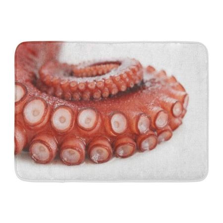 Fish Bath Mats & Rugs GODPOK Food Ink Octopus Tentacles Squid Cooked Animal Cuisine Fish Fresh Rug Doormat Bath Mat 23.6x15.7 inch ()