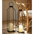 thumbnail image 1 of Electric Lantern PERFNIQUE 50cm & 56cm Black Metal Set 2, 1 of 7