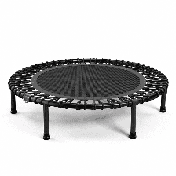 Black-40in Rebounder Trampoline For Adults With Bungee Cords Indoor Outdoor Workout