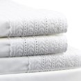 thumbnail image 3 of Melange Home Percale Cotton Elizabeth Lace Embroidered Crisp Bed Sheet Set, 3 of 5