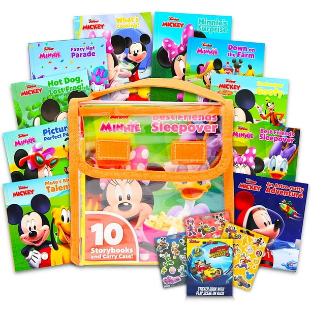 Disney Story Books Collection Bundle Lot de 10 livres Mickey Mouse et  Minnie pour tout-petits de 1 à 3 ans avec autocollants (mini livres  d'histoires) 