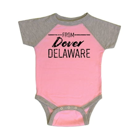 

Inktastic From Dover Delaware in Black Distressed Text Gift Baby Boy or Baby Girl Bodysuit