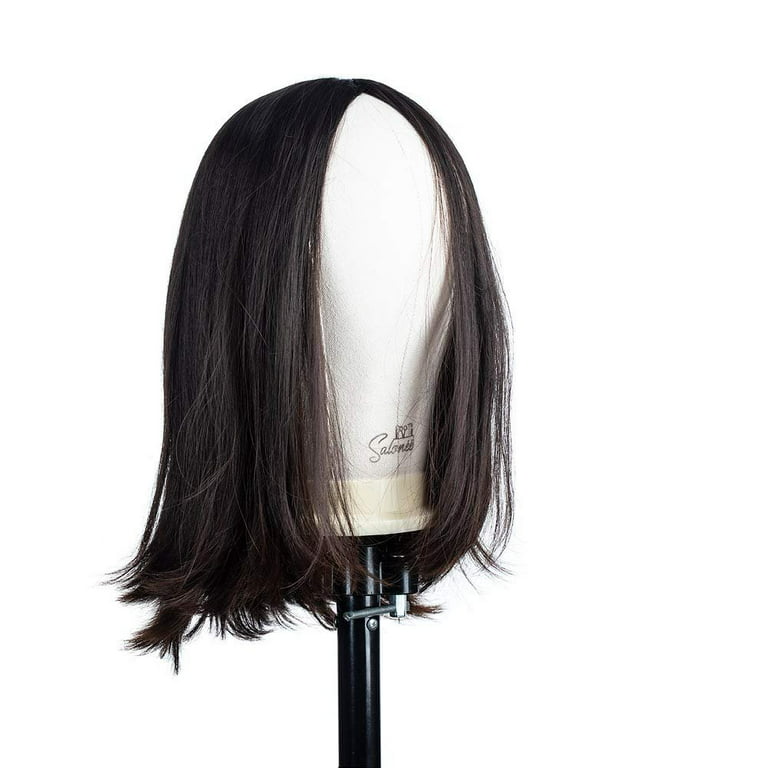 UPerfe Cork Canvas Block Wig Head Mannequin for Wigs 24 inch Wig Head Stand  with Mannequin Head for Styling Wig Making Kit Holder Head Pins Clamp for