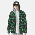 thumbnail image 2 of Fotbe Dino Christmas Party Chaqueta con Protección Solar UPF 50+ para Hombre y Mujer, Camisa con Capucha y Bolsillos-Medium, 2 of 7