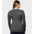thumbnail image 4 of 32 Degrees Womens Cozy Heat Scoop-Neck Top Heather Charcoal XL, 4 of 5