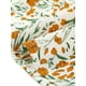 thumbnail image 5 of BLUSA BOHO INSPIRADA PARA MUJERES CON ESTAMPADO FLORAL Y CUELLO CON LAZO, MANGAS 3/4, TOPS CASUALES, TAMAÑO S, NARANJA, 5 of 6