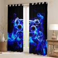 thumbnail image 2 of Manfei Kids Game Console Black Out Curtains,Gamepad Gaming Curtains Pack of 2 (42x63 Each),Blue Black Bedroom Curtains For Boy,Ultra Soft Home Decor, 2 of 6