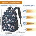 thumbnail image 3 of Unicorn and Rainbow Blue Pattern 17" School Backpacks for Teens,Waterproof Oxford Fabric,S-Shape Padded Straps for School,Travel,Hiking,Camping, 3 of 6