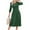 Dark Green, variant on Weardear 3/4 Sleeve Dress for Women Midi T Shirt Dresses Casual Crew Neck Loose Fit Dress