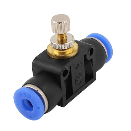 Tube OD 4mm Push In Fitting Air Flow Pneumatic Speed Control Valve