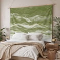 thumbnail image 3 of Sage Green Ombre Large Tapestry for Bedroom Wall Hanging Tapestry, Modern Moire Abstract Art Luxury Ceiling Backdrop Tapestries Poster Blanket Wall Decor for Teens Room Living Room Dorm 86" x 104", 3 of 8