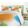 thumbnail image 5 of Ambesonne Orange Duvet Cover Sets, Colorful Half Tone Circles, 2-King, Red Orange and Blue, 5 of 6