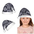thumbnail image 1 of Gorro de Papá Noel de peluche para niños y adolescentes de 4 a 12 años, gorro navideño para niños y niñas, regalo para fiestas navideñas, protección contra el frío y calidez, 1 of 7
