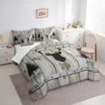 thumbnail image 3 of Manfei Jungle Wildlife Deer 7-Piece Twin Bedding Sets,Country Farmhouse Lodge Bedding Comforter Set,Old Barn Door Sheet Sets For Kids,Breathable Home Decor, 3 of 8